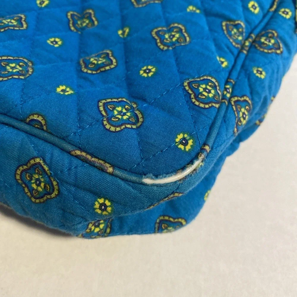 Victoria Hill Quilted Diaper Overnight Tote Large Travel Bag Cotton Blue Paisley - Picture 14 of 16